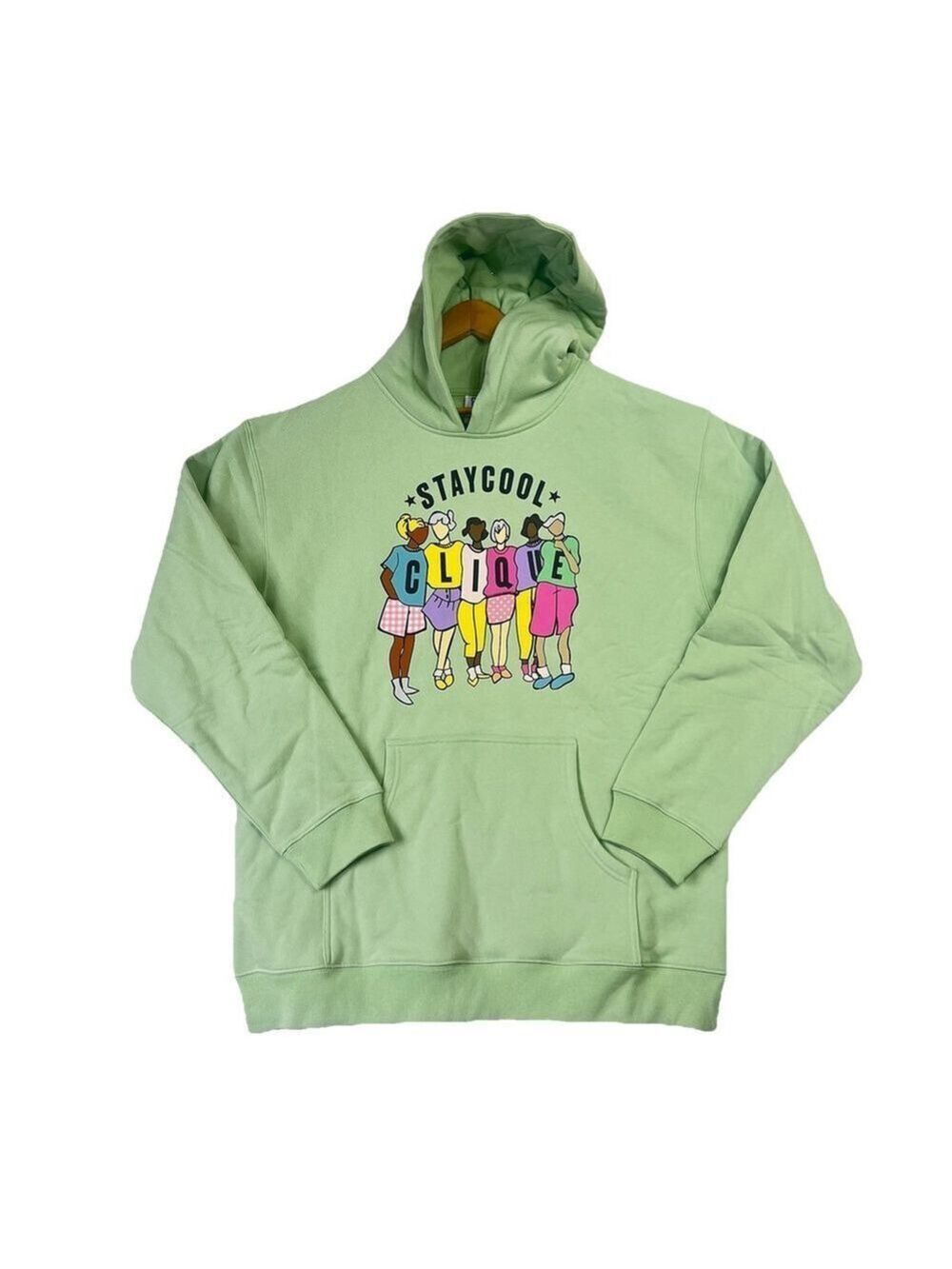 Stay Cool NYC Clique Mens Hoodie Size Large Green